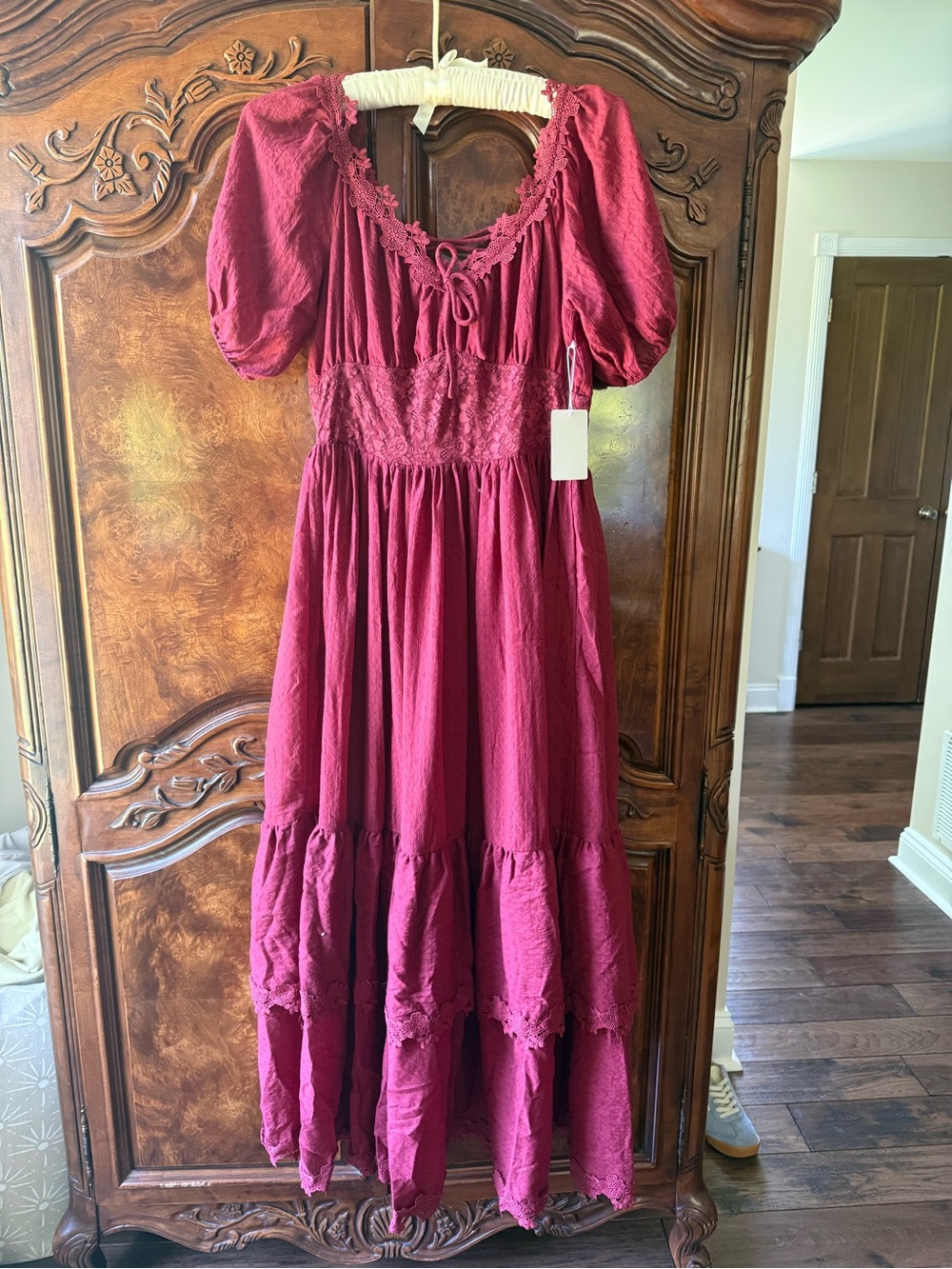 NWT Joyfolie Cristina dress in Crimson red size small
